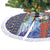 Barbados Christmas Tree Skirt Pelican With Poinsettia - Wonder Print Shop