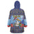 Barbados Christmas Wearable Blanket Hoodie Pelican With Poinsettia