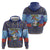 Barbados Christmas Zip Hoodie Pelican With Poinsettia - Wonder Print Shop