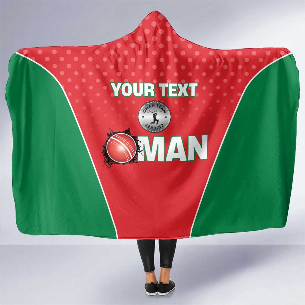 Custom Oman Cricket Hooded Blanket We Are Champions