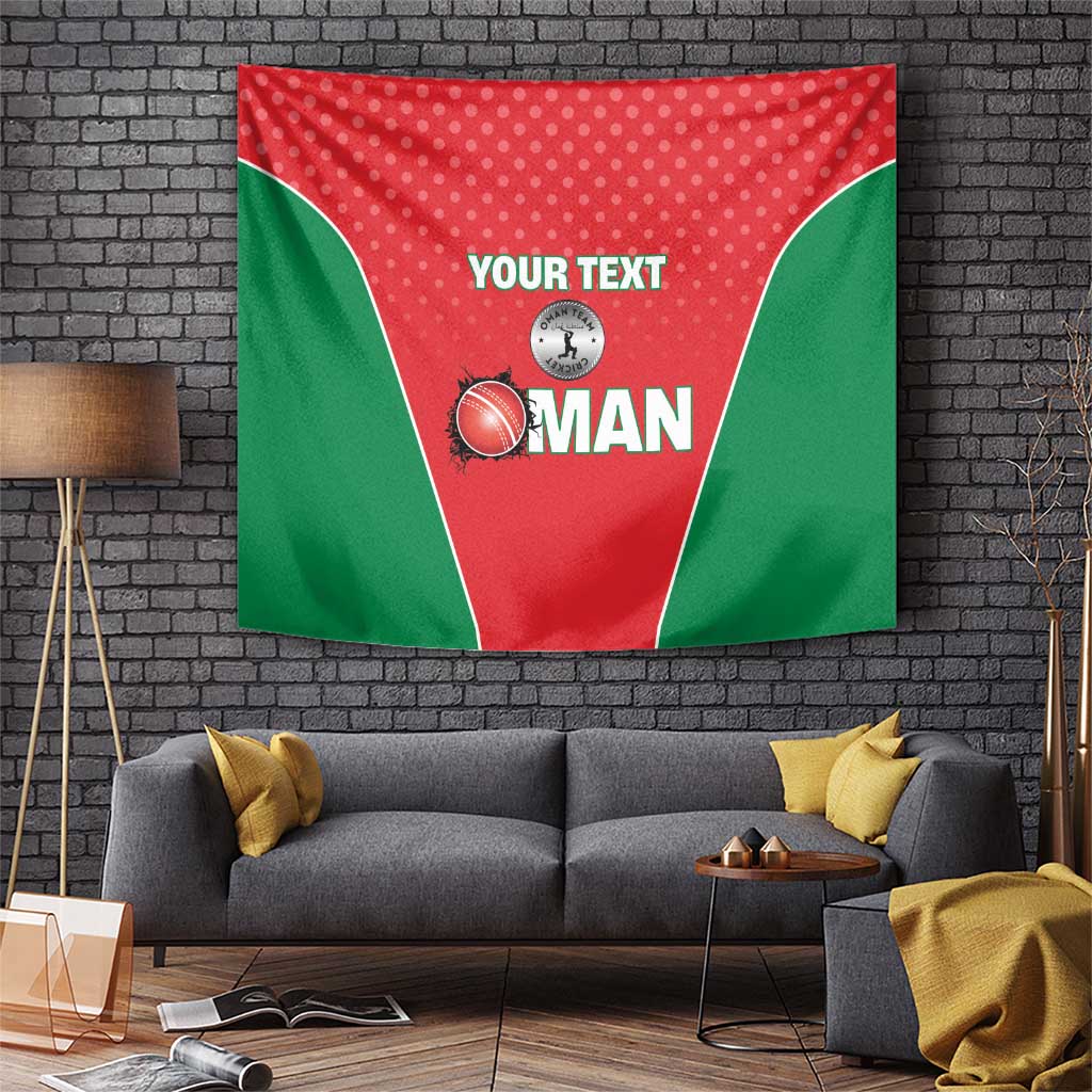 Custom Oman Cricket Tapestry We Are Champions