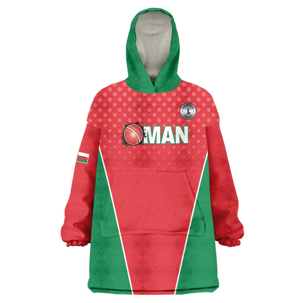 Custom Oman Cricket Wearable Blanket Hoodie We Are Champions