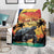 Personalised Seychelles Aldabra Giant Tortoise Blanket Beach Sunset