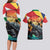 Personalised Seychelles Aldabra Giant Tortoise Couples Matching Long Sleeve Bodycon Dress and Hawaiian Shirt Beach Sunset - Wonder Print Shop