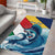 Personalised Seychelles Sailfish Area Rug With Coat Of Arms - Wonder Print Shop