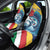 Personalised Seychelles Sailfish Car Seat Cover With Coat Of Arms - Wonder Print Shop