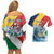 Personalised Seychelles Sailfish Couples Matching Off Shoulder Short Dress and Hawaiian Shirt With Coat Of Arms - Wonder Print Shop