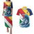 Personalised Seychelles Sailfish Couples Matching Puletasi and Hawaiian Shirt With Coat Of Arms - Wonder Print Shop