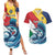 Personalised Seychelles Sailfish Couples Matching Summer Maxi Dress and Hawaiian Shirt With Coat Of Arms - Wonder Print Shop