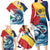 Personalised Seychelles Sailfish Family Matching Long Sleeve Bodycon Dress and Hawaiian Shirt With Coat Of Arms - Wonder Print Shop