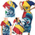 Personalised Seychelles Sailfish Family Matching Short Sleeve Bodycon Dress and Hawaiian Shirt With Coat Of Arms - Wonder Print Shop