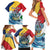 Personalised Seychelles Sailfish Family Matching Short Sleeve Bodycon Dress and Hawaiian Shirt With Coat Of Arms - Wonder Print Shop