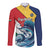 Personalised Seychelles Sailfish Long Sleeve Button Shirt With Coat Of Arms - Wonder Print Shop