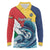 Personalised Seychelles Sailfish Long Sleeve Polo Shirt With Coat Of Arms - Wonder Print Shop