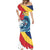 Personalised Seychelles Sailfish Mermaid Dress With Coat Of Arms - Wonder Print Shop