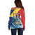 Personalised Seychelle Sailfish Off Shoulder Sweater With Coat Of Arms