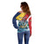 Personalised Seychelle Sailfish Off Shoulder Sweater With Coat Of Arms