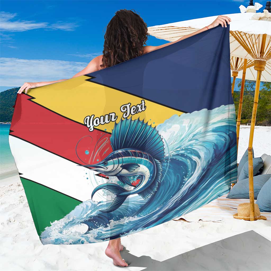 Personalised Seychelle Sailfish Sarong With Coat Of Arms