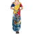 Personalised Seychelles Sailfish Summer Maxi Dress With Coat Of Arms - Wonder Print Shop