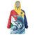 Personalised Seychelle Sailfish Wearable Blanket Hoodie With Coat Of Arms