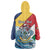 Personalised Seychelle Sailfish Wearable Blanket Hoodie With Coat Of Arms