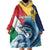 Personalised Seychelle Sailfish Wearable Blanket Hoodie With Coat Of Arms