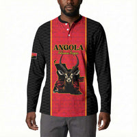 Custom Angola Football Button Sweatshirt Come On Palancas Negras