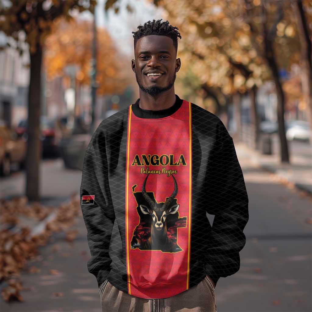 Custom Angola Football Sweatshirt Come On Palancas Negras - Wonder Print Shop