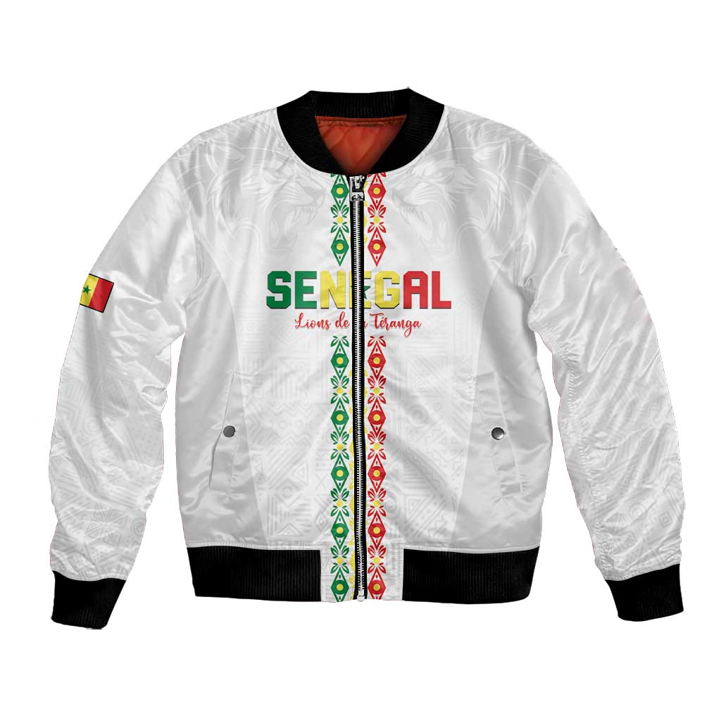 Custom Senegal Football Bomber Jacket Go Champions Lions de la Teranga - Wonder Print Shop