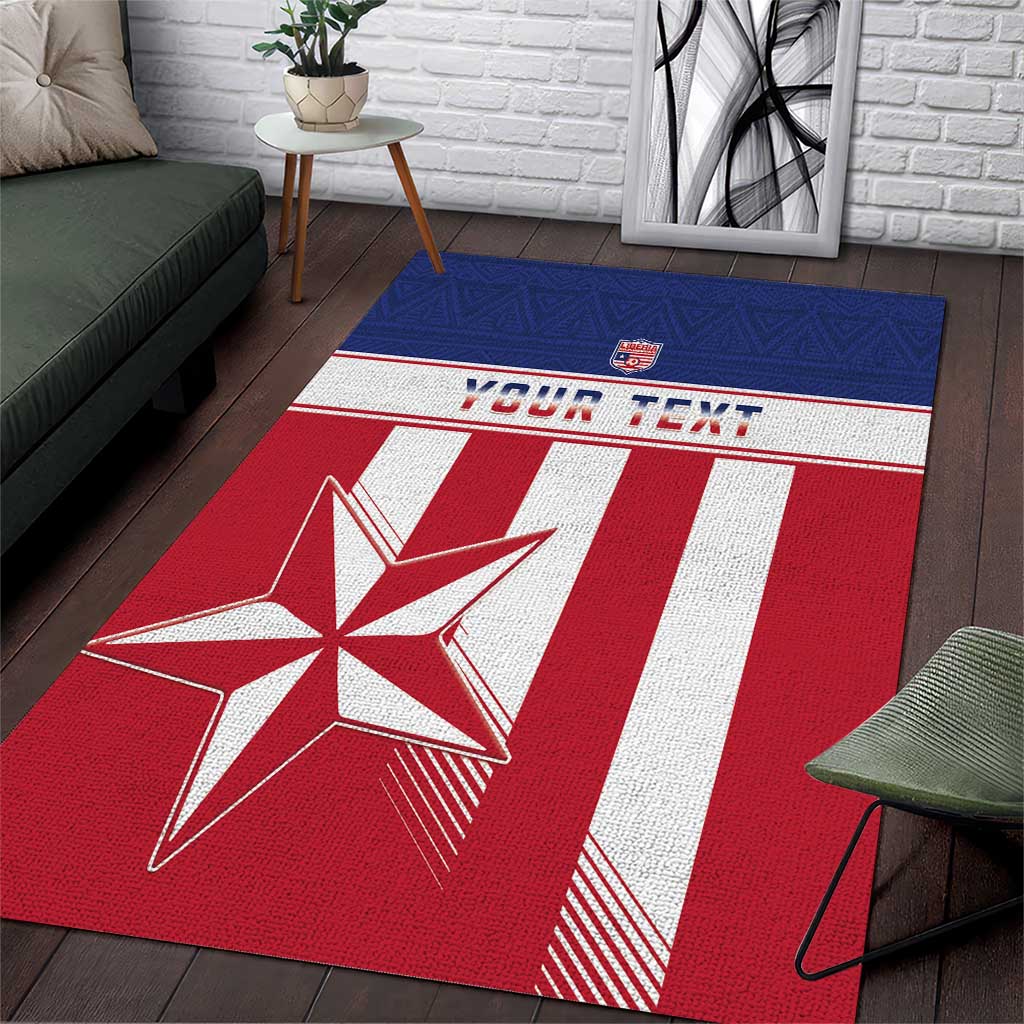 Custom Liberia Football Area Rug Go Lone Stars