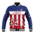 Custom Liberia Football Baseball Jacket Go Lone Stars