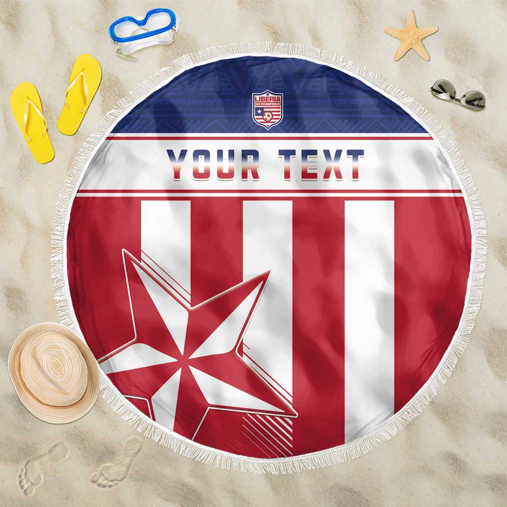 Custom Liberia Football Beach Blanket Go Lone Stars