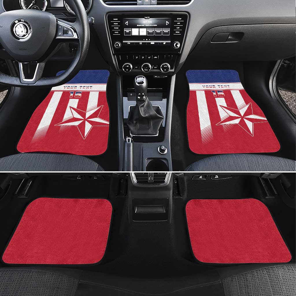 Custom Liberia Football Car Mats Go Lone Stars