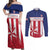 Custom Liberia Football Couples Matching Off Shoulder Maxi Dress and Long Sleeve Button Shirt Go Lone Stars