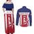 Custom Liberia Football Couples Matching Off Shoulder Maxi Dress and Long Sleeve Button Shirt Go Lone Stars