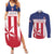 Custom Liberia Football Couples Matching Summer Maxi Dress and Long Sleeve Button Shirt Go Lone Stars