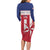 Custom Liberia Football Family Matching Long Sleeve Bodycon Dress and Hawaiian Shirt Go Lone Stars