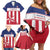 Custom Liberia Football Family Matching Off Shoulder Short Dress and Hawaiian Shirt Go Lone Stars