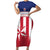 Custom Liberia Football Family Matching Short Sleeve Bodycon Dress and Hawaiian Shirt Go Lone Stars