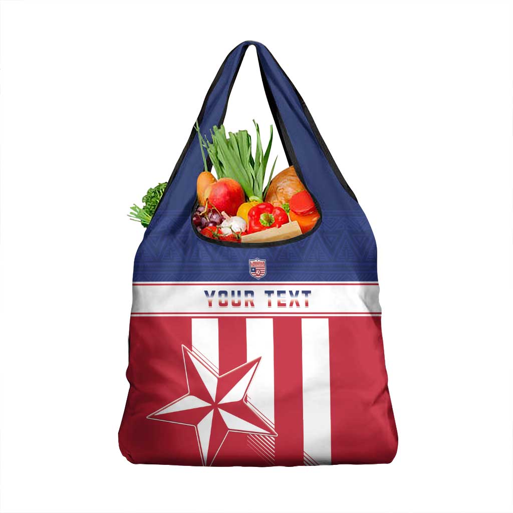 Custom Liberia Football Grocery Bag Go Lone Stars