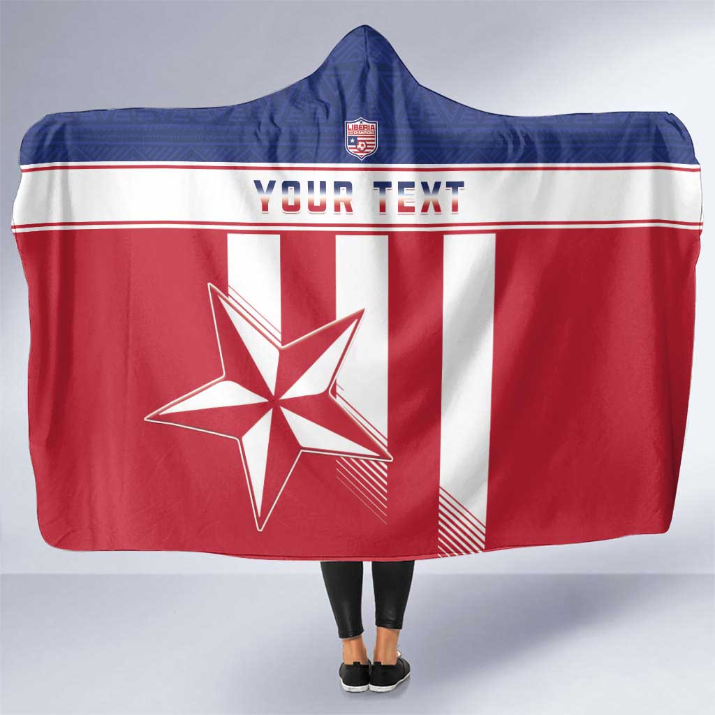 Custom Liberia Football Hooded Blanket Go Lone Stars