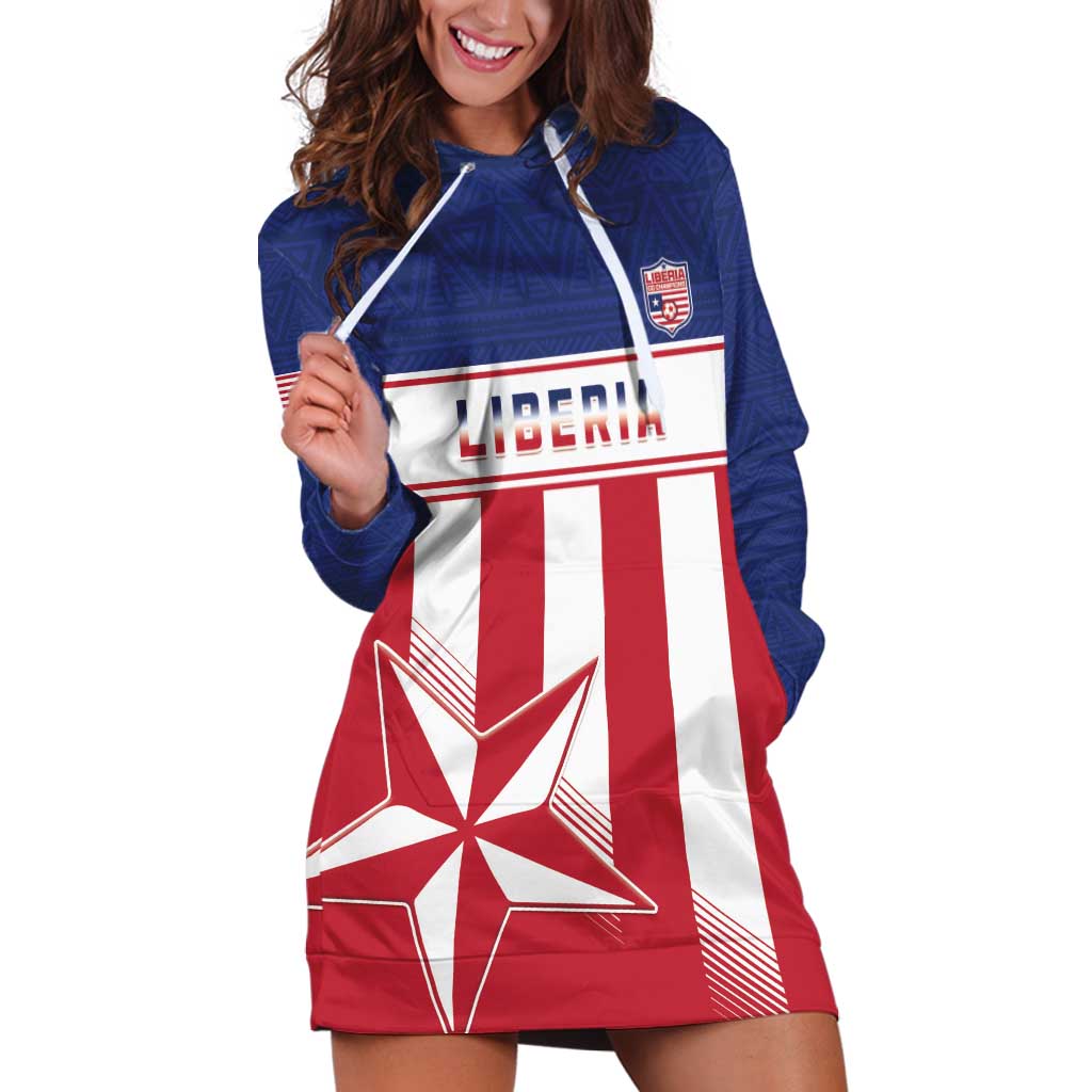 Custom Liberia Football Hoodie Dress Go Lone Stars