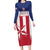 Custom Liberia Football Long Sleeve Bodycon Dress Go Lone Stars