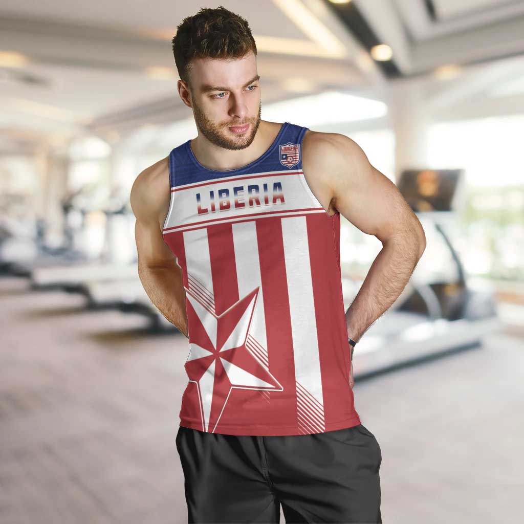 Custom Liberia Football Men Tank Top Go Lone Stars