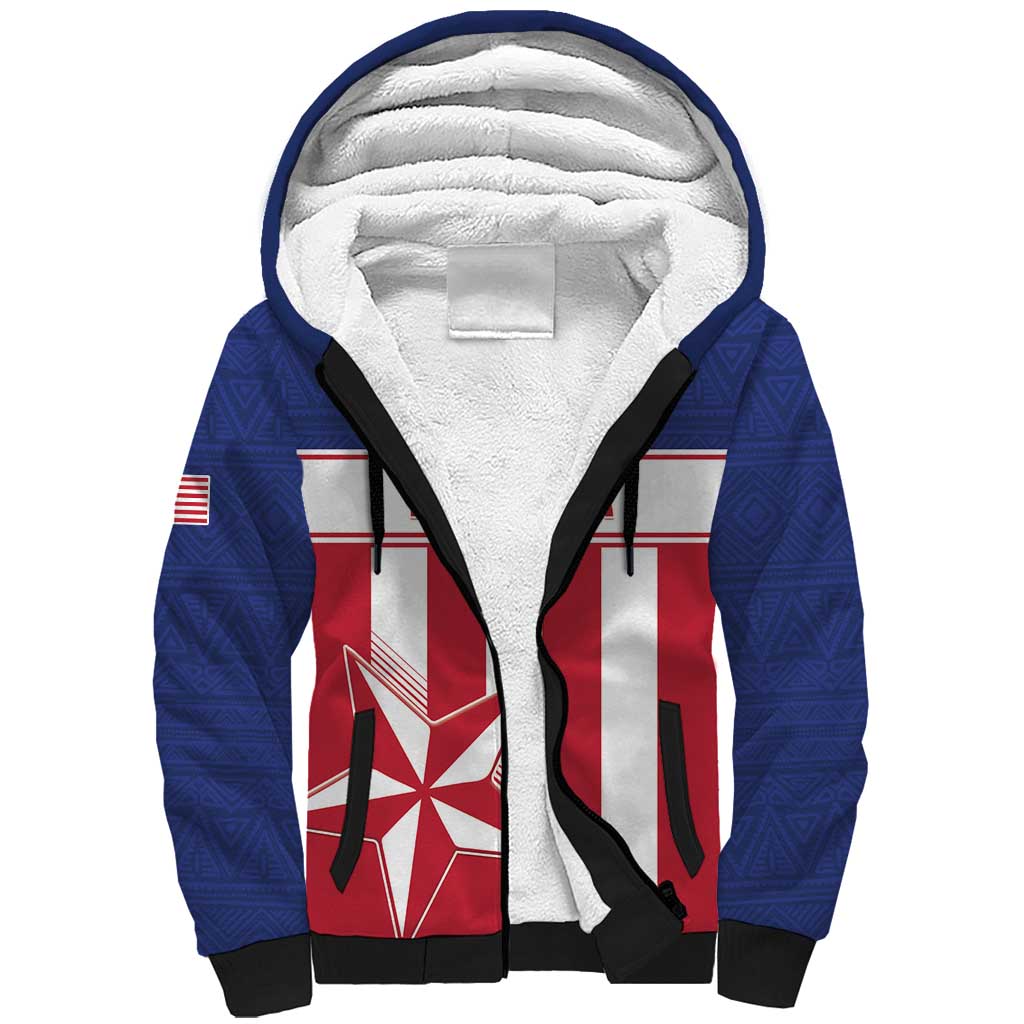 Custom Liberia Football Sherpa Hoodie Go Lone Stars