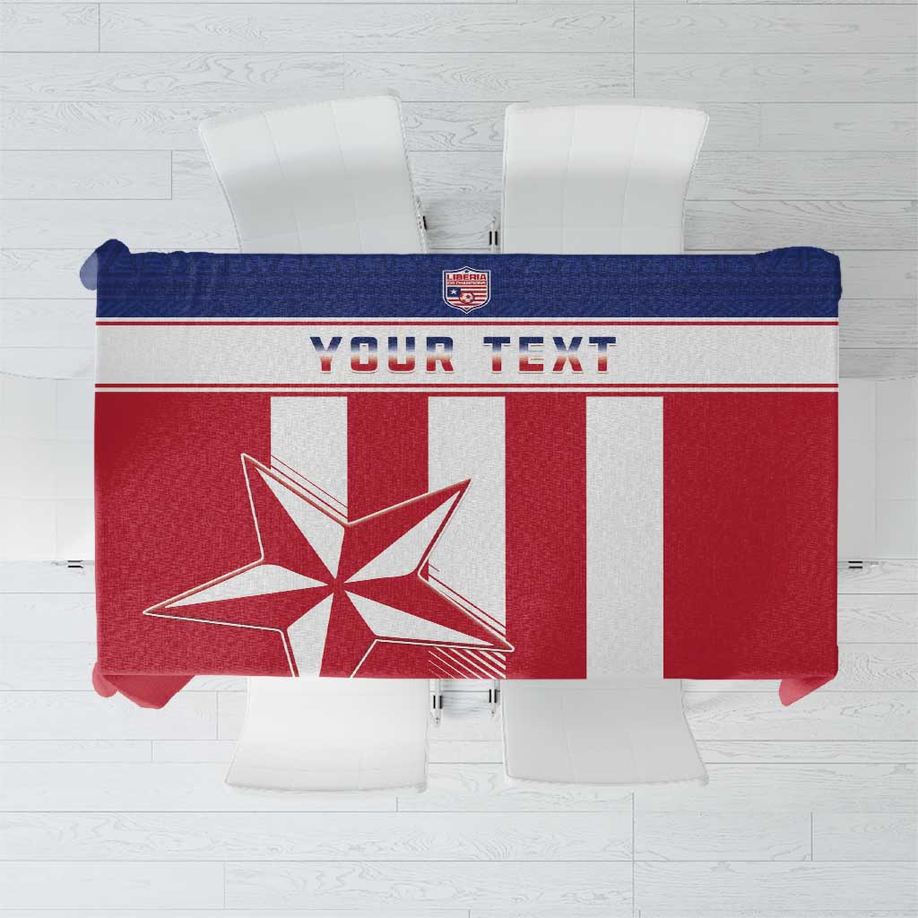 Custom Liberia Football Tablecloth Go Lone Stars