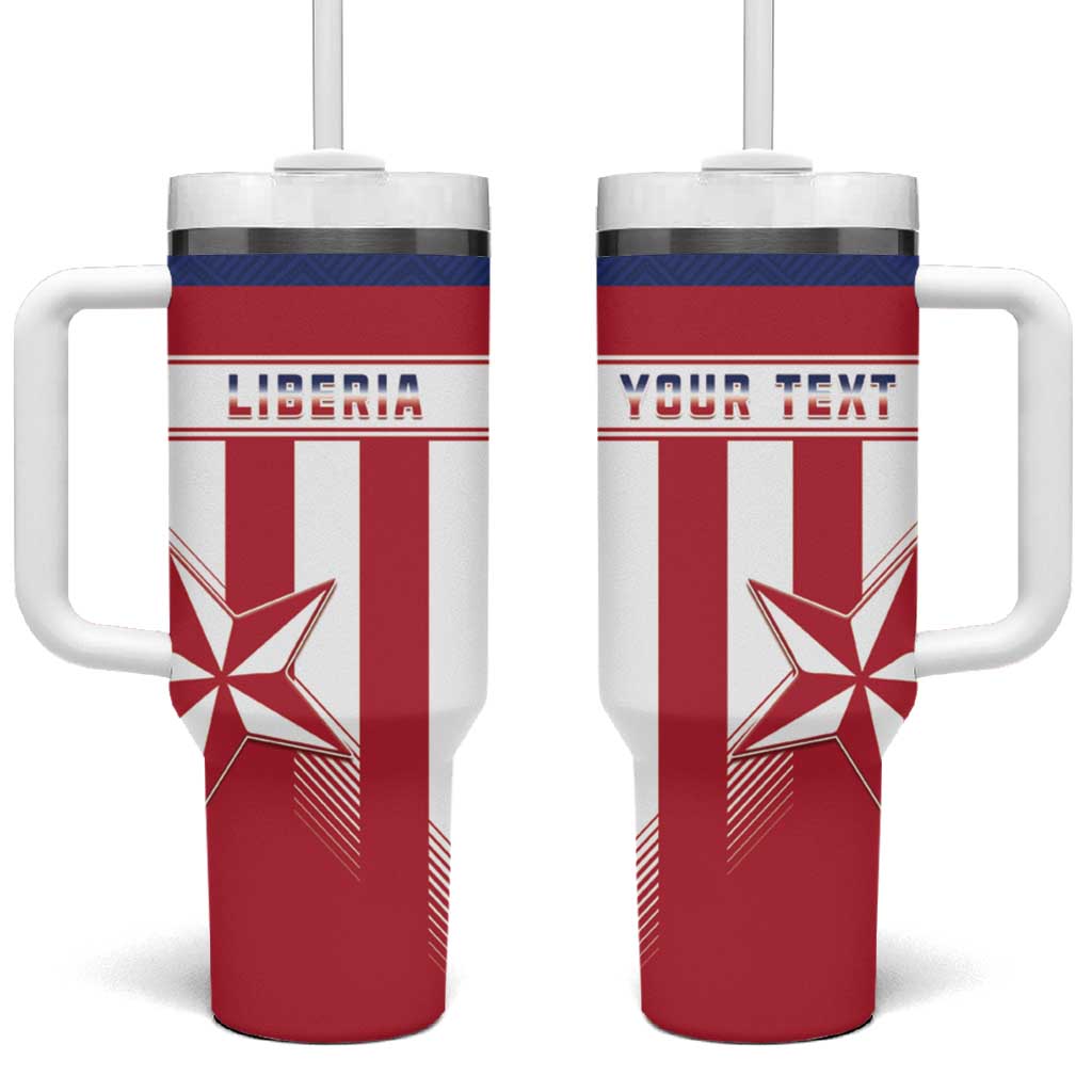 Custom Liberia Football Tumbler With Handle Go Lone Stars