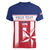 Custom Liberia Football Women V-Neck T-Shirt Go Lone Stars