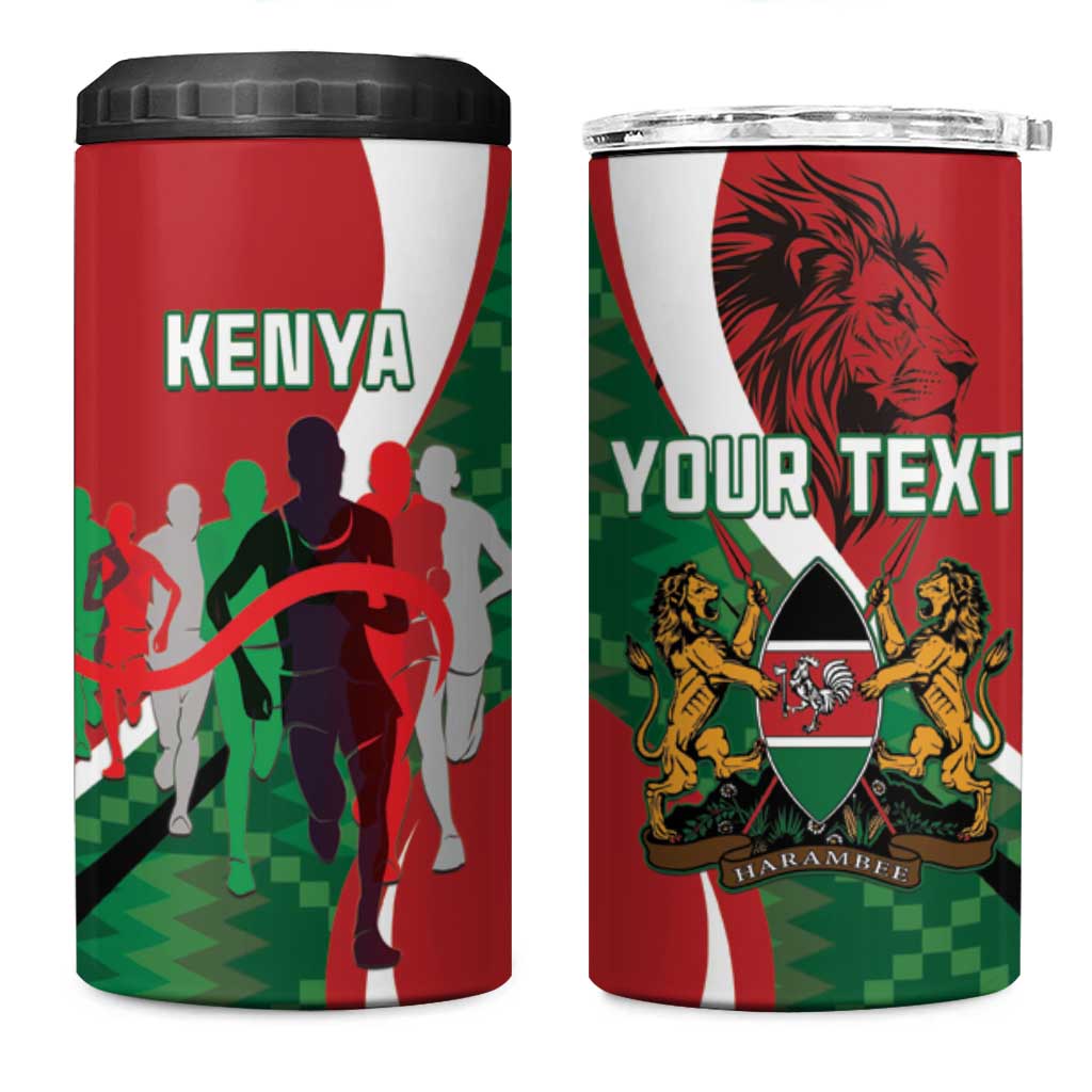 Personalised Athletics Kenya 4 in 1 Can Cooler Tumbler We Are Champions