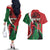 Personalised Athletics Kenya Couples Matching Off The Shoulder Long Sleeve Dress and Hawaiian Shirt We Are Champions